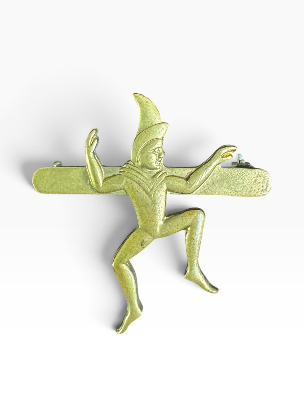 Girl Guideβs Pixie Brownie Promise Pin Badge Vintage Brass